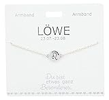 Depesche 4715-044 Armband für Damen u. Kinder mit dem Sternzeichen-Symbol Löwe