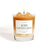 Velvano Duftkerze Iced Coffee Latte – Handgegossen aus Sojawachs & Gelwachs – Kaffee-Duft – Designkerze im Getränkelook – vegane Geschenkidee & Dekotrend