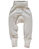 Cosilana, Baby Nabelbundhose/Hose, 70% Wolle, 30% Seide (Natur, 74-80)