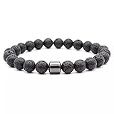 Lava Armband Männer & Frauen Perlen Naturstein Herren Armband Lavastein