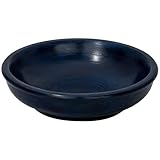 RÄUCHERSCHALE aus SPECKSTEIN BLAU – Ø 10 cm Höhe 3 cm – Handbemalt & feuerfest – RUNDES RÄUCHERGEFÄSS/FÜR Kohle & RÄUCHERSAND – Ideal für Weihrauch & Harze – MaMeMi