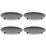 Gearific Säulenkerzenhalter Kerzenhalter Metallkerzenplatten Ideal für Weihrauchkegel, Spa, Hochzeit, Gebet, Zuhause, Party, Dekoration (Schwarz-4PCS)