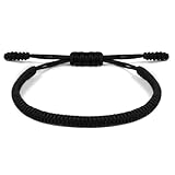 Aucuu Glücksarmband, Freundschaft Armband, Geflochtenes Handgefertigtes Verstellbares Tibet Stil Armband für Frauen, Damen, Herren, Kinder und Jungen
