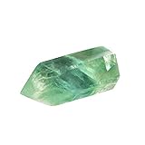 Grüner Fluorit-Heilkristall, spitz und facettiert, für Reiki-Chakra-Meditations-Therapie, Dekoration, 1 Stück, Größe S