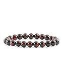 Ouubuuy Rotes Tigerauge Armband,8mm Heilsteine Armband, Edelstein Armband Damen, Stein Armband Damen,Armband Perlen Damen,Armband Damen Perlen