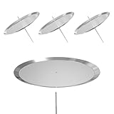 Adventskranz Kerzenhalter, 7.5cm Silber Adventskerzenhalter Metall Kerzenleuchter 4 Stück, für Adventskranz Weihnachten Kerzenteller Mit Dorn