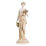 Hebe Jugend Göttin Weibliche Figur Cupbearer Mythologie Alabaster Statue Handmade Gold 9,5 Zoll