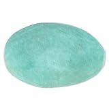 Edelstein Scheibenstein 3-5 cm + Edelsteinkarte | Handschmeichler Taschenstein Massagestein | Lebensquelle Plus (Amazonit, grün-blau)