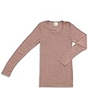 Engel Natur, Damen Unterhemd Langarm, 70% Wolle (kbT), 30% Seide (DustyRose, 38-40)