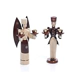 Rudolphs Schatzkiste Weihnachtsfiguren Engel und Bergmann Natur Höhe ca 15cm NEU Weihnachten Schnee Seiffen Kerzen Erzgebirge Winter Dekoration Bergbau Kirche Licht Holz Wald Fensterd