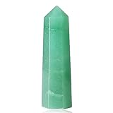 XIANNVXI 2' Grün Aventurin Kristalle Heilung Kristall Wand Edelsteine Steine Turm Natürliche Hexagonal Punkt Stäbe Meditation Energie Therapie Steine