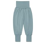 Engel Natur | Baby Nabelbund Hose | 70% Wolle (kbT), 30% Seide (DE/NL/SE/PL, Numerisch, 62, 68, Bergblau)