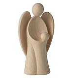 4betterdays.com NATURlich leben! Moderner Schutzengel aus Zirbenholz - mit Bub - Höhe 9cm - Geschenk zur Taufe oder zu Weihnachten - Geschenk zur Geburt/Mitbringsel - Handwerk aus Südtirol