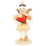 Blank Kunsthandwerk Kurzrockengel mit Nikolausstiefel, Natur - 6,5 cm