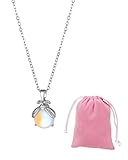 TPZORJX opal schmuck，opal anhänger，opal kette，Damen Silber Kette Opal Anhänger 925 Sterling Silber Halsketten Anhänger Oval，opal kette silber，Mit 1 Aufbewahrungstasche