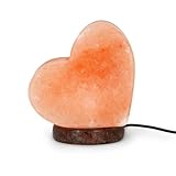 Legami - Salzlampe, Farbtherapie, herzförmig, Lichteffekt, warmweißes Licht, 100 Prozent natürliches Himalayasalz, Salt Range Pakistan, 11 x 12 x 7.5 cm, Arancione