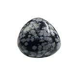 Erliway Heilkristallsteine aus Schneeflockenobsidian, 3,2–5,1 cm große Reiki-Heilsteine, natürliche, getrommelte und polierte Steine für Energie-Hexerei-Therapie-Meditation