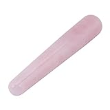 FTVOGUE Massagestein Rosenquarz Kristall Gesicht Massage Stein Glatt Stick Massage-Behandlung Werkzeug Pink 110 mm rose
