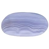 Blauer Chalcedon Scheibenstein | Handschmeichler Taschenstein | Hochwertiger Edelstein Lebensquelle Plus