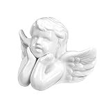 Holst Porzellan PSEN 001 Porzellanfigur Engel Träumer, weiß, 11 x 17 x 12.5 cm