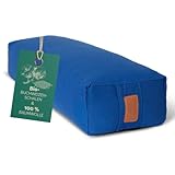 #DoYourYoga Yogabolster »Paravati« mit Bio-Buchweizenschalen (KBA), waschbarer Bezug, 67cm x 13cm, Meditationskissen/Sitzkissen/Zafukissen für Yin Yoga - Navyblau