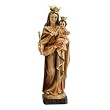Inmaculada Romero IR Figur der Jungfrau Maria, Hilfe der Christen, 30 cm. Holzskulptur, die vor Schwierigkeiten schützt