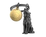 Metalmorphose Schlüsselanhänger Wolf – Geschenk für Herren, Geschenk für Damen, Schwarz, one size