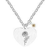 JunyiDIY November Pfingstrosen-Geburtsstein-Halskette, gelber Kristall, Geburtsmonat-Schmuck, herbstliches Blumen-Geschenk für Geburtstag YA5545