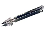 None 7 Chakra Stab Wand Turmalin schwarz mit Spirale