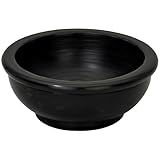 MaMeMi Feuerfeste runde Räucherschale aus Speckstein in SCHWARZ [AUSSEN-Durchmesser 6,5 cm Höhe 3 cm, HANDBEMALT] Schale zum Räuchern auf Kohle