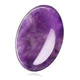 XIANNVXI Amethyst Kristalle Steine Kristall Sorgensteine Daumen Edelsteine Heilsteine natürlich poliert Oval Palm Pocket Stein Angst Stress Relief Meditation