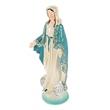 MAGICLULU Kunstharz Statue Der Jungfrau Exquisit Gefertigte Figur Kirchendekoration Für Schreibtisch Oder Regal Robustes Harzmaterial Mit Feinen Details