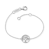 Engelsrufer Damen Armband aus Sterling Silber und Lebensbaum Anhänger silber - Karabinerverschluss - in zwei Längen verstellbar - nickelfrei