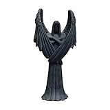 Imtrub Deko Figur Engel Statue, Schwarz Skulptur mit Flügel, Edles Accessoire für den Wohnbereich, Dekoobjekt, Dekoration Wohnzimmer, Kleine Skulptur, Stehend, Harz