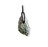 Budawi® Chromdiopsid grüner Diopsid Kristall Rohstein Rohstück Anhänger Hals Schmuck echter Edelstein -Einzelstück