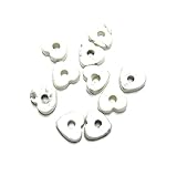 10er Set Edelstein-Anhänger Mini Herz Magnesit 6x7 mm