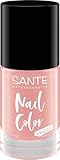 SANTE Naturkosmetik Nail Color 03 Perfect Peach, Veganer Nagellack, 15-Free, 80% natürliche Inhaltsstoffe, Schnelltrocknend, Langanhaltend, Glänzendes Finish, 8ml