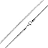 König Design Schlangenkette 2mm Herren Damen Edelstahlkette Halskette Silber 30 cm lang