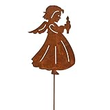 Rostikal Weihnachtsdeko Engel Figur 54 cm Gartenstecker Rost Weihnachten Deko Wohnzimmer