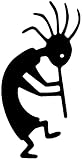 Samunshi® Kokopelli Aufkleber in 6 Größen und 25 Farben (5x10cm schwarz)