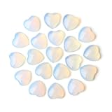 QINJIEJIE 20 Stück Opal Herz Edelsteine Heilung Kristall Set Natürliche Steine Herz Stein Reiki Kristalle für Meditation 0,6 Zoll