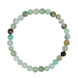 Generic Taddart Minerals – 6 mm Kugel Armband aus natürlichen Edelsteinen auf elastischem Nylonfaden aufgezogen - handgefertigt (Chrysopras)