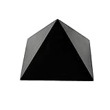 Heka Naturals Polierte Shungit Pyramide Kristall | 5 cm - Schwarze Mineralsteine für Dekoration & Meditation - Wohnzimmerkristalle - Natürliche Barriere & Reiniger - Fullerene