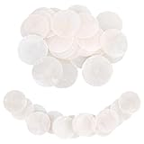 MJFENDAI 30 Stücke Muschel Perlmutt Scheiben mit Loch, 50mm Handgefertigte Windglockenscheiben Muscheln Weißes, zum Schmuck selber machen Für Mit Charms Charme Dekoration Loch Windmuschel Roman
