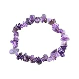 SGERUFZ Amethyst Edelstein Splitterarmband