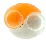 Steinfixx - Yin und Yang Edelstein Teelichthalter aus Selenit weiß und orange