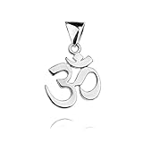 Om Ohm Anhänger Yoga Aum Sterling Silber 925 Chakra Geheilt Buddha Spirituelle Schmuck