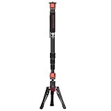 IFOOTAGE Cobra 3 A180T,3-in-1-Kamera-Einbeinstativ aus Aluminium,Teleskop-Video-Einbeinstativ,Professionelles Fotografie-Stativ,Einbeinstativ,Geeignet für Spiegelreflexkameras und Camcorder(180cm)