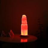 Selenite Harmony Glow USB Lampe - Handgefertigtes marokkanisches Kristall mit wechselnden Farben und verschiedenen Größen für beruhigende Beleuchtung und Energieausgleich - 20 cm