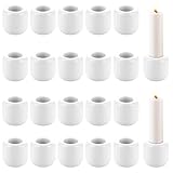 LOPYXBR 20 Stück Kerzenhalter Stabkerze, 3,3cm Höhe Kerzenständer Stabkerzen, Mini Kerzenhalter mit 1.8cm Bohrung, Keramik Kerzenhalter Set für Hochzeiten, Geburtstage, Feste und Tischdekorationen